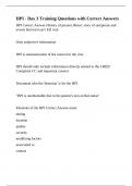 HPI - Day 3 Training Questions with Correct Answers