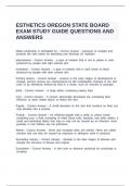 ESTHETICS OREGON STATE BOARD EXAM STUDY GUIDE QUESTIONS AND ANSWERS&period;