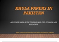 Let Brief know About the Khula Papers in Pakistan