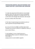 PSYCHIATRIC MENTAL HEALTH NURSING TEST BANK CHAPTER 1 QUESTIONS AND ANSWERS