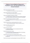 Current Medical Diagnosis & Treatment Questions and Correct Answers