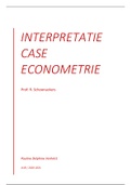 Case Econometrie Interpretatie Uitgewerkt 2020-2021