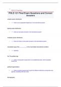 Pols 121 Final Questions and Correct Answers