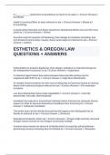 Esthetics & Oregon Law questions &plus; answers&period;