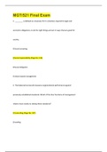 MGT&sol;521 Final Exam Question And Answers&sol; Complete Solution Rated A&period;