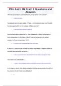 ASTRO 7N Exam Recent Questions with Detailed Verified Answers and Correct Answers Already Graded A&plus;