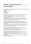Module 1&colon; Health History and Documentation questions and answers graded A&plus; 2024&sol;2025