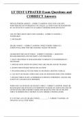 LT TEST UPDATED Exam Questions and  CORRECT Answers