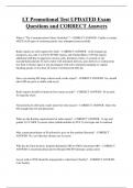 LT Promotional Test UPDATED Exam  Questions and CORRECT Answers