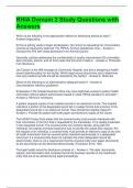 RHIA Domain 2 Study Questions with Answers