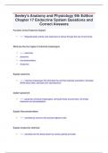 Seeley s Anatomy and Physiology 9th Edition Questions and Correct Answers