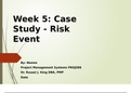 PROJ586 Risk Event Case Study / DeVry University, Chicago - PROJ 586 week 5 presentation (answered)