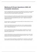  Medsurg GI Exam Questions With All Complete Solutions&period;