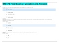 MN 576 Final Exam 2- Question and Answers | LATEST VERSION