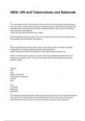HESI&colon; HIV and Tuberculosis and Rationale questions and answers graded A&plus; 2024&sol;2025