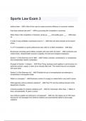 Sports Law Exam 3 Questions with correct Answers 2024&lpar; A&plus; GRADED 100&percnt; VERIFIED&rpar;&period;