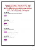 PRN 1409 &lpar;PRN1409&rpar; Exam 2 - Already Verified  2024&sol;2025 