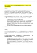 NURS 6560 MIDTERM EXAM &ndash; QUESTION AND ANSWERS