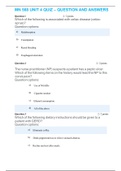 Exam (elaborations) MN 568 UNIT 4 QUIZ – QUESTION AND ANSWERS 