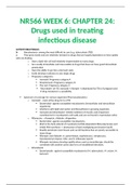 NR566 WEEK 6&colon; CHAPTER 24&colon; Drugs used in treating infectious disease