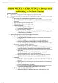 NR566 WEEK 6&colon; CHAPTER 24&colon; Drugs used in treating infectious disease LATEST UPDATE  2021&period;