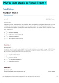 PSYC 300 FINAL EXAMS (BUNDLE) | COMPLETE GUIDE 