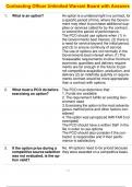 Contracting Officer Unlimited Warrant Board with Answers
