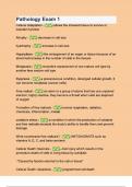 Pathology Exam 1&period;  Questions & 100&percnt; Verified Correct Answers with complete solutions &lpar;Latest update 2024 2025