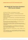 USC BUAD 307 Final Exam Questions With Correct Answers