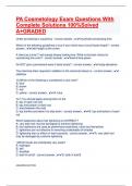 PA Cosmetology Exam Questions With Complete Solutions 100&percnt;Solved A&plus;GRADED