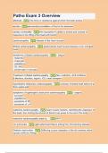 Patho Exam 3 Overview