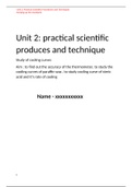 Unit 2 practical scientific procedures and techniques 