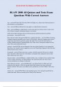 BLAW 2080 All Quizzes and Tests Exam Questions With Correct Answers