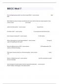 BECC Mod 7 Exam Questions And Answers Already Graded A&plus; Rated 100&percnt;&period;