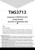 TMS3713  Assignment 5 &lpar;ANSWERS&rpar;  2024 - DISTINCTION GUARANTEED