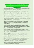 EXAM A-49  SUPERVISION OF STORAGE&comma; HANDLING AND USE OF AEROSOL ACTUAL QUESTIONS AND ANSWERS 2024
