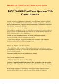 BSNC 5000 OB Final Exam Questions With Correct Answers&period;