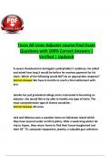 Texas All-Lines Adjuster course Final Exam Questions with 100&percnt; Correct Answers &vert; Verified &vert; Updated