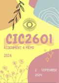 Cic2601 Assignment 4 Guidelines and Memo Due 2 september 2024