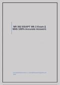 NR 302 EDAPT Wk 2 Exam &vert;&vert; With 100&percnt; Accurate Answers