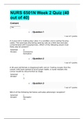 NURS 6501N Week 2 Quiz &lpar;40 out of 40&rpar;&vert; LATEST SOLUTION