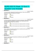 NURS 6501N Week 10 Quiz 5 - Question and Answers &vert; ALREADY GRADED A