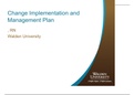 (NURS 6053 Module 5 Assignment) / NURS 6053 Module 5 Assignment: Change Implementation and Management Plan (complete presentation)