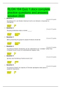 RLGN 104 Quiz 1&period;docx complete practice questions and answers solution 2021 