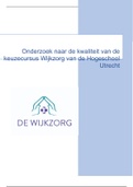 Adviesverslag - kwalitatief onderzoek dmv interviews - Cijfer 7,8 !!!! - Hogeschool Utrecht GVE-4.AIB-17- 