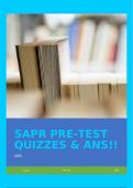 SAPR PRE-TEST QUIZZES & ANS&excl;&excl;