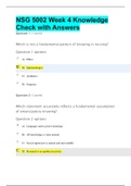 NSG 5002 Week 4 Knowledge Check with Answers &vert; LATEST ANSWERS