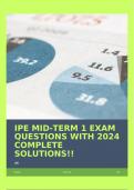 IPE Midterm 1 Exam Prep &vert; Practice Questions & Answers &vert; Complete Study Review 2026