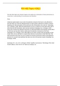 PSY 402 TOPIC 4 DISCUSSION QUESTION 1 & 2 &lpar;BUNDLE&rpar; &vert; NEWEST VERSION 