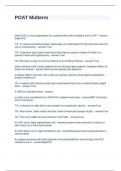 POAT Midterm Questions with correct Answers